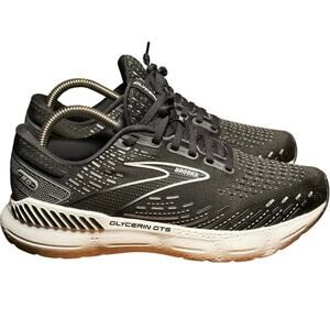 Brooks Glycerin GTS 20 Women's Running Shoes Black White Alloy Size 8.5